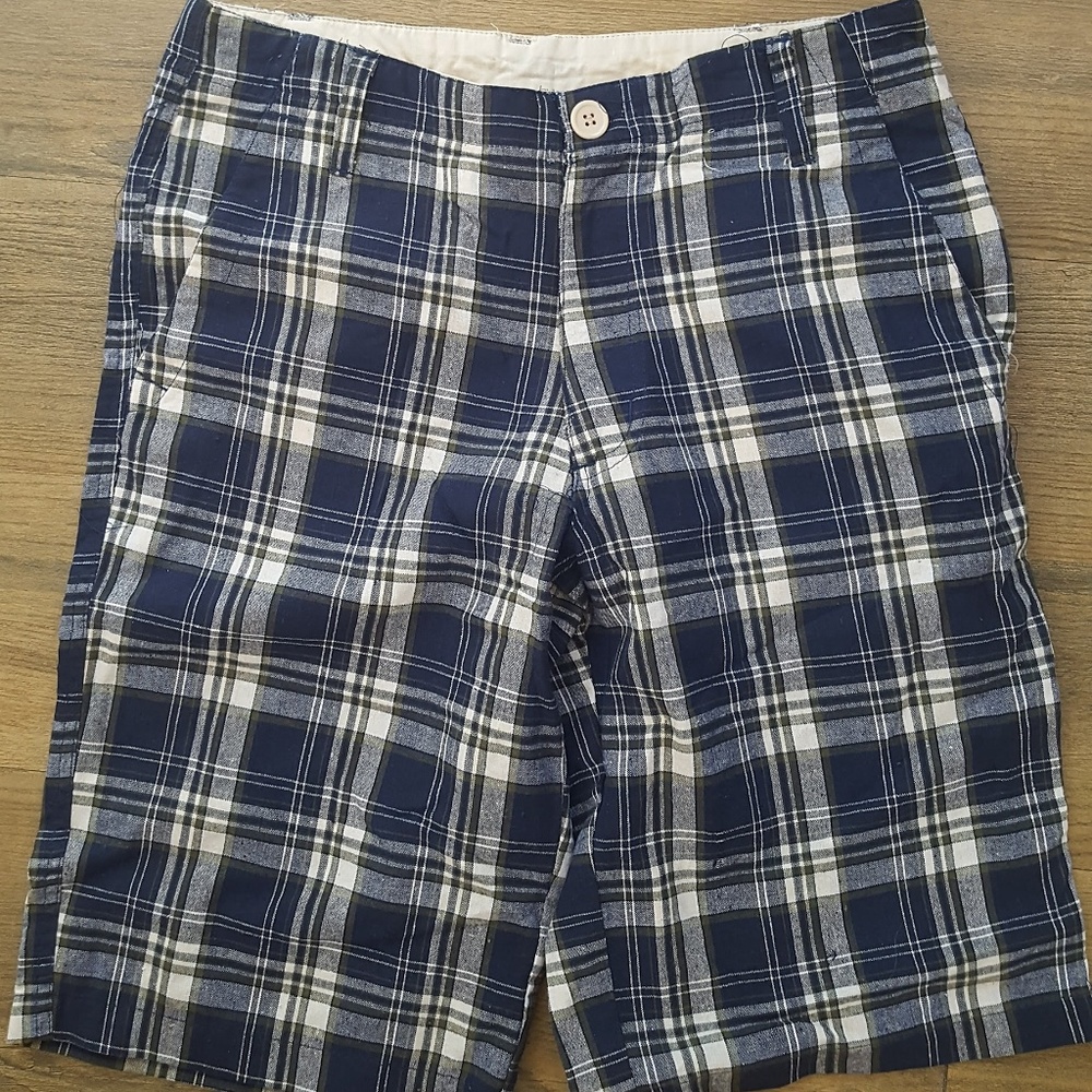 Men's Blue Plaid Shorts